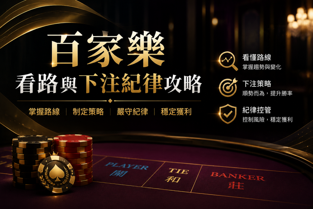 百家樂看路技巧與下注資金管理紀律圖解